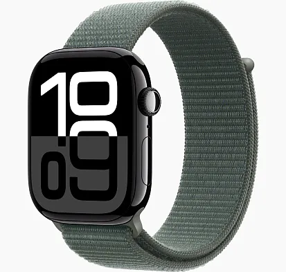 Apple Watch Series 10 (42mm) Jet Black Aluminum with Sport Loop