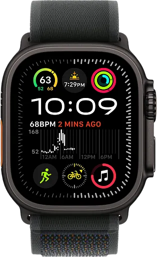 Apple Watch Ultra 2 2024 49mm Titanium Black Trail Loop Black