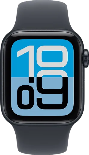 Apple Watch SE 2025 (Gen 3) 40mm Black with Black Sport Band