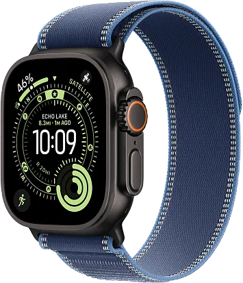 Часы Apple Watch Ultra 3 49mm Titanium Black (Trail Loop Blue/Bright Blue) S/M