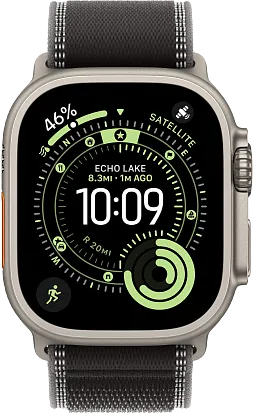 Часы Apple Watch Ultra 3 49mm Titanium Natural (Trail Loop Black/Charcoal) M/L