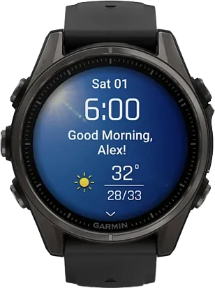 Умные часы Garmin Fenix 8 43mm (Sapphire Carbon Gray DLC Titanium)