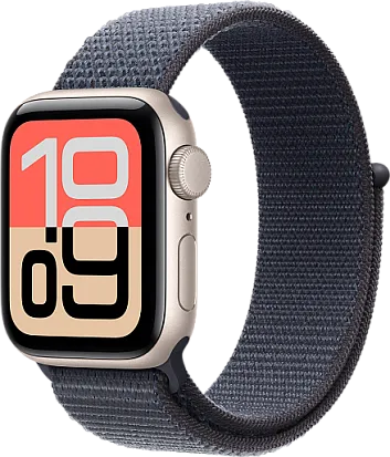 Apple Watch SE 2025 (Gen 3) 40mm Starlight with Blue Sport Loop