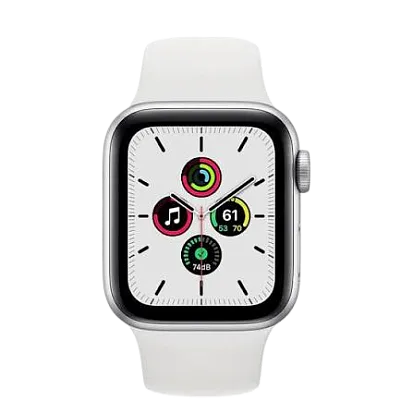 Apple Watch SE 2 44mm Silver with White Sport Band (Бывший в употреблении)