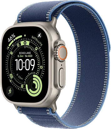 Часы Apple Watch Ultra 3 49mm Titanium Natural (Trail Loop Blue/Bright Blue) M/L