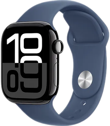 Apple Watch Series 10 (46mm) Jet Black Aluminum with Sport Band