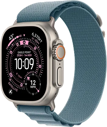 Часы Apple Watch Ultra 3 49mm Titanium Natural (Alpine Loop Light Blue) M/L