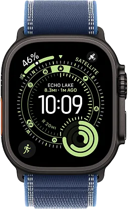 Часы Apple Watch Ultra 3 49mm Titanium Black (Trail Loop Blue/Bright Blue) S/M