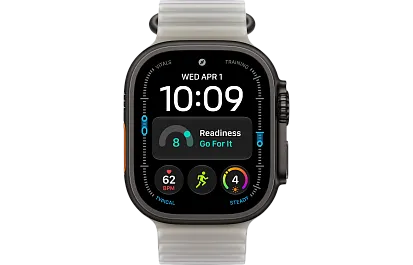 Часы Apple Watch Ultra 4 49mm Titanium Black Ocean Band (Translucent Gray)