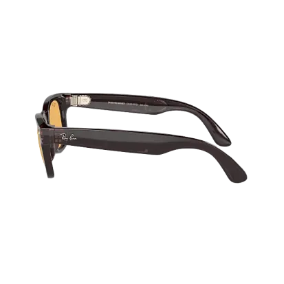 Камера-очки Ray-Ban Stories Wayfarer (Gen 1) (Shiny Rebel Black Transparent/Amber)