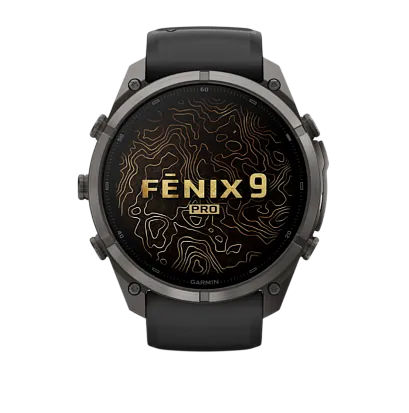 Часы Garmin Fenix 9 Pro 51mm AMOLED Sapphire Carbon Gray DLC Titanium with Black/Pebble Gray Silicone