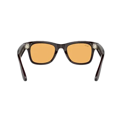 Камера-очки Ray-Ban Stories Wayfarer (Gen 1) (Shiny Rebel Black Transparent/Amber)