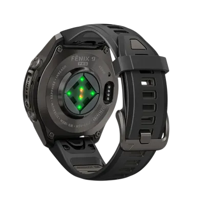 Часы Garmin Fenix 9 Pro 43mm AMOLED Sapphire Carbon Gray DLC Titanium with Black/Pebble Gray Silicone