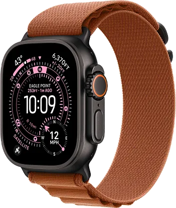Часы Apple Watch Ultra 3 49mm Titanium Black (Alpine Loop Terra Cotta) M/L