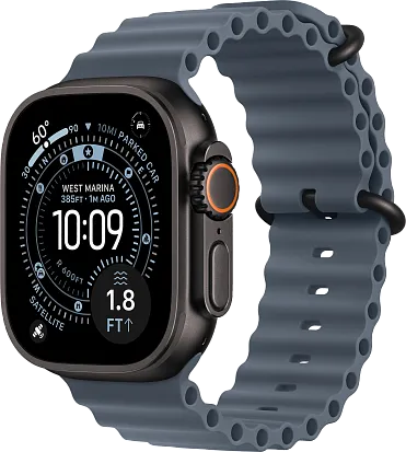 Часы Apple Watch Ultra 3 49mm Titanium Black (Ocean Band Anchor Blue) S/M