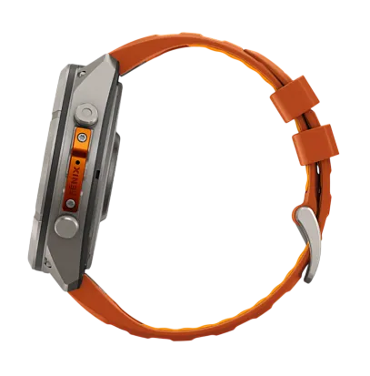 Часы Garmin Fenix 9 Pro 51mm AMOLED Sapphire Titanium with Autumn Orange/Spark Orange Silicone