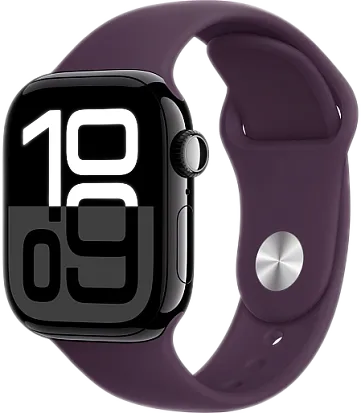 Apple Watch Series 10 (46mm) Jet Black Aluminum with Sport Band