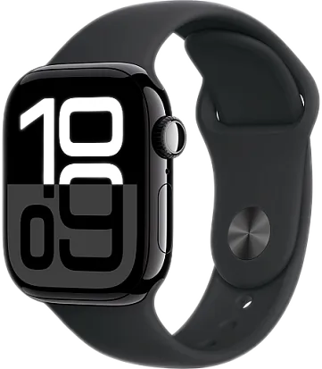 Apple Watch Series 10 (46mm) Jet Black Aluminum with Sport Band