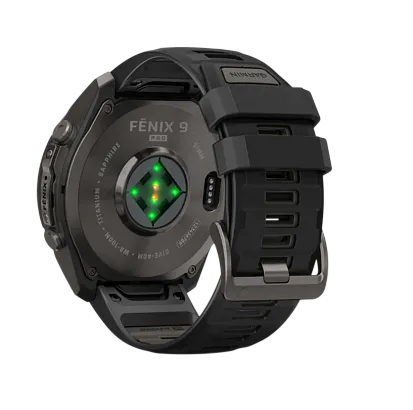 Часы Garmin Fenix 9 Pro 51mm AMOLED Sapphire Carbon Gray DLC Titanium with Black/Pebble Gray Silicone