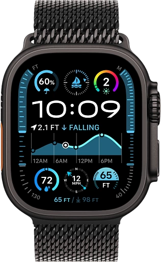 Apple Watch Ultra 2 2024 49mm Titanium Black Titanium Milanese Loop