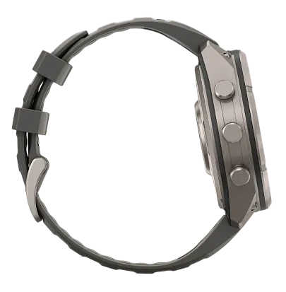 Часы Garmin Fenix 9 Pro 51mm Sapphire Solar Titanium with Pebble Gray/Silver Gray Silicone
