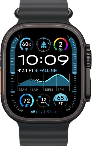 Apple Watch Ultra 2 2024 49mm Titanium Black Ocean Band Black