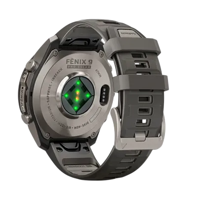 Часы Garmin Fenix 9 Pro 51mm Sapphire Solar Titanium with Pebble Gray/Silver Gray Silicone
