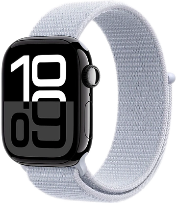 Apple Watch Series 10 (42mm) Jet Black Aluminum with Sport Loop