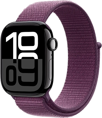 Apple Watch Series 10 (42mm) Jet Black Aluminum with Sport Loop