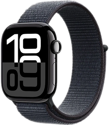 Apple Watch Series 10 (42mm) Jet Black Aluminum with Sport Loop